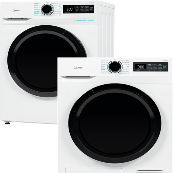 Фото товара: Midea стирка MF11914BS53/W + сушка MD1180BH60/W + соед.эл MSKK-W02