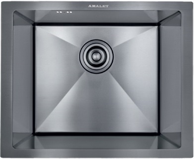 AMALET 5444-STR-BL, мойка, нержавеющая сталь, графит
