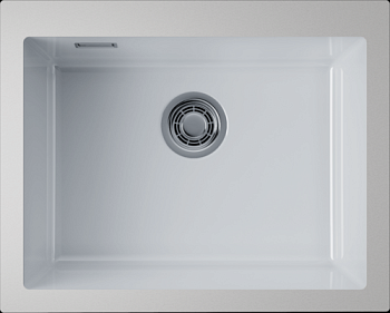 Фото товара: Omoikiri Omishima 60-U-WH Glossy, мойка, керамика, белый глянцевый