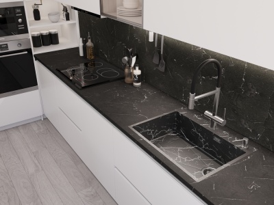 Детальное фото товара: Emar EMB-660(TOP) Black Elegant, мойка, нержавеющая сталь, черный