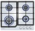 MEFERI MGH604WH GLASS COMFORT Детальное фото товара: MEFERI MGH604WH GLASS COMFORT газовая поверхность