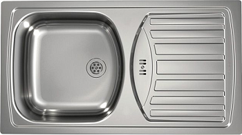 Фото товара: ALVEUS BASIC 170 LEI-60 NEW, мойка, нержавеющая сталь лен (в комплекте с сифоном 1011717)