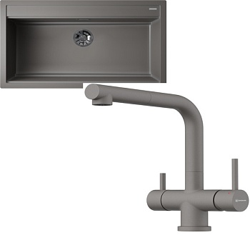 Фото товара: Omoikiri Kitagawa 86-LB-GR + Takamatsu-S-GR leningrad grey