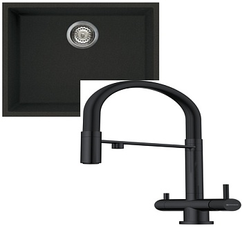 Фото товара: Omoikiri Bosen 54-U-BL + Kanto GB черный
