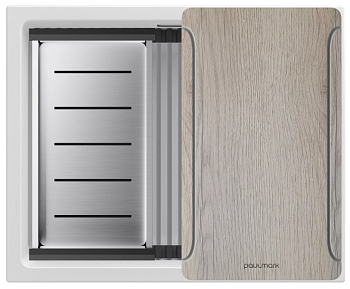Фото товара: Paulmark LUMI-MULTI SINK 55 UNI, мойка, гранит, белый