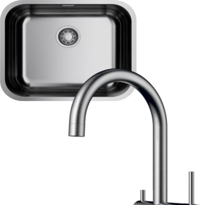 Детальное фото товара: Omoikiri Omi 54-U/IF-IN + Yamada-BN нержавеющая сталь