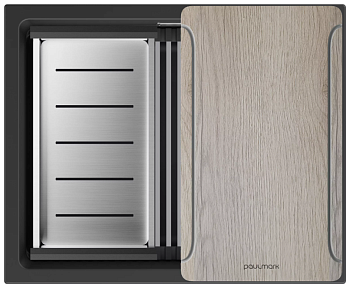 Фото товара: Paulmark LUMI-MULTI SINK 55 UNI, мойка, гранит, антрацит