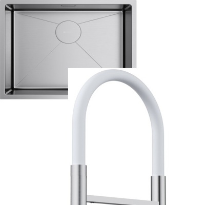 Omoikiri Taki 54-U/IF-IN + Kanto-2 Plus-SB BN-WH нержавеющая сталь