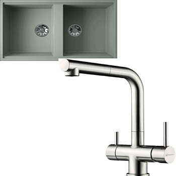 Фото товара: Omoikiri Kitagawa 83-2-U-WG + Takamatsu-S-BN wind green