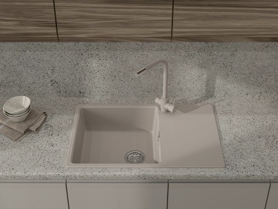 Детальное фото товара: GranFest URBAN 678L, мойка, гранит, песочный