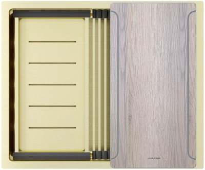 Paulmark NEXT-MULTI SINK 54 UNI, мойка, нержавеющая сталь, светлое золото