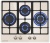 MEFERI MGH604BG GLASS RETRO Детальное фото товара: MEFERI MGH604BG GLASS RETRO газовая поверхность