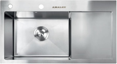 AMALET 7848L-STR-ST, мойка, нержавеющая сталь, сатин