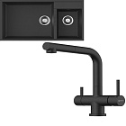 Omoikiri Tedori 85-2-U BL + Takamatsu-S-BL черный