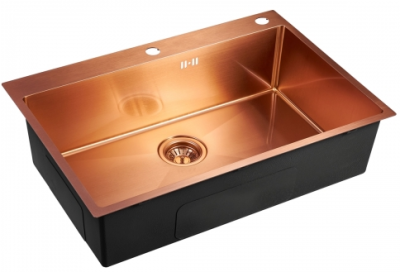 Детальное фото товара: Emar EMB-125A PVD Nano Coppery, мойка, нержавеющая сталь, медь
