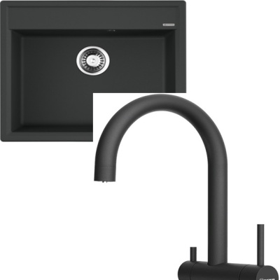 Детальное фото товара: Omoikiri Daisen 60-BL + Yamada-P-BL черный