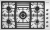 Smeg PGF95-4 Детальное фото товара: Smeg PGF95-4 газовая поверхность