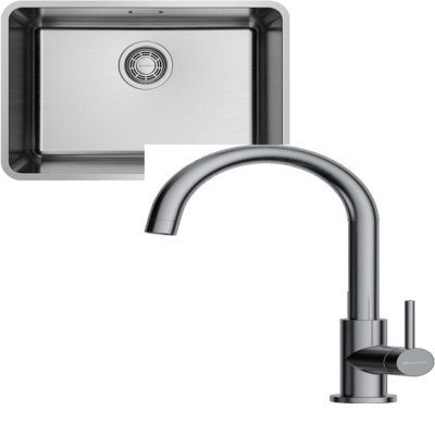 Omoikiri Omi 53-U/I-IN Ultra Mini + Shinagawa Slim BN нержавеющая сталь