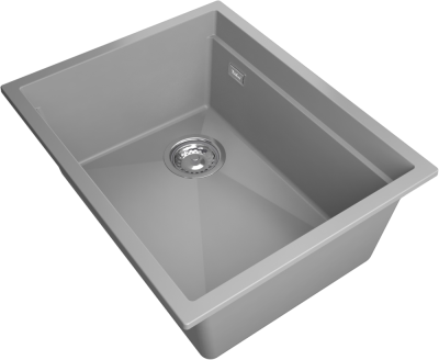 Детальное фото товара: Rivelato LINO LN-554-L grigio metallizz, мойка, гранит, серый металлик