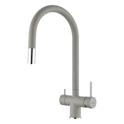 Rivelato TREVI 2433505, смеситель, гранит, серый 803 хром