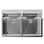 Фото товара: Rivelato RINOX 7450 2В INOX, мойка, нержавеющая сталь
