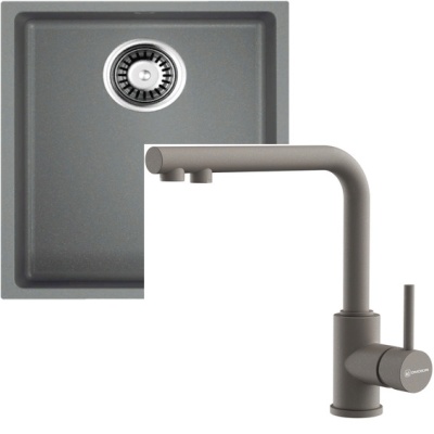 Детальное фото товара: Omoikiri Bosen 38-U-GR + Nakagawa 2 Plus-GR leningrad grey