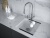 Paulmark LUMI 41UNI, мойка, гранит, белый Детальное фото товара: Paulmark LUMI 41UNI, мойка, гранит, белый