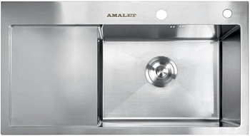 Фото товара: AMALET 7848R-STR-ST, мойка, нержавеющая сталь, сатин