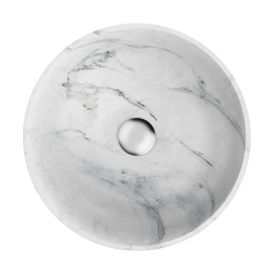 Omoikiri Hitomi-WH Marble, раковина, керамика, белый