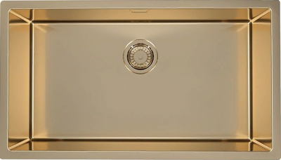 ALVEUS QUADRIX MONARCH 60 BRONZE, мойка, нерж. сталь, бронза (в комплекте с выпуском без сифона)