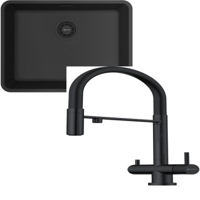 Фото товара: Omoikiri Omi 53-U/I-GB Ultra + Kanto GB графит