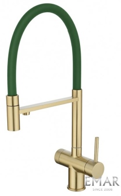 Детальное фото товара: Emar EC-7024GRN Matt Gold, смеситель, матовое золото
