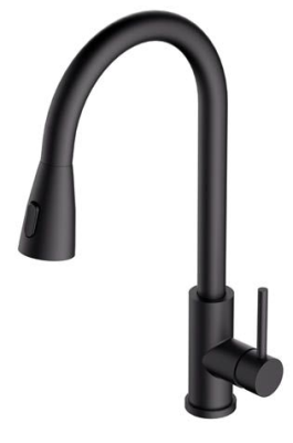 ALVEUS PRIMROSE PS BLACK MATT, смеситель, гранит, черный матовый