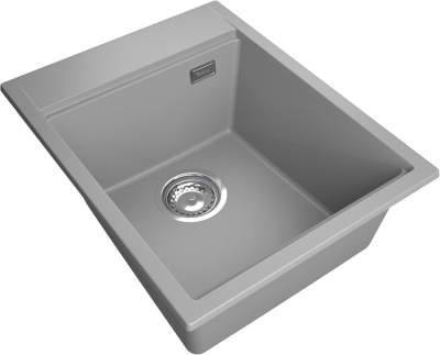 Детальное фото товара: Rivelato TESORO TR-405 grigio metallizz, мойка, гранит, серый металлик
