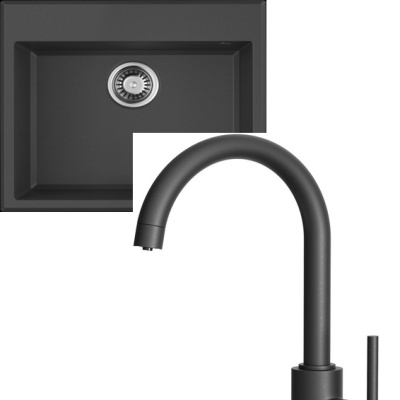 Детальное фото товара: Omoikiri Tedori 57-BL + Shinagawa 2 Plus-BL черный