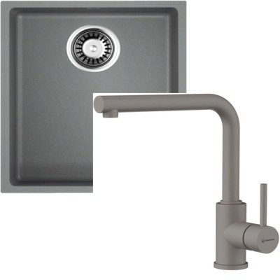 Детальное фото товара: Omoikiri Bosen 38-U-GR + Nakagawa-P-GR leningrad grey