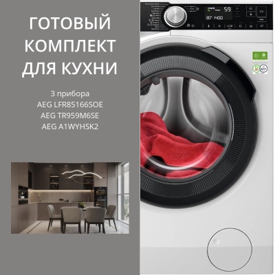 Детальное фото товара: AEG стирка LFR85166SOE + сушка TR959M6SE + соед эл A1WYHSK2