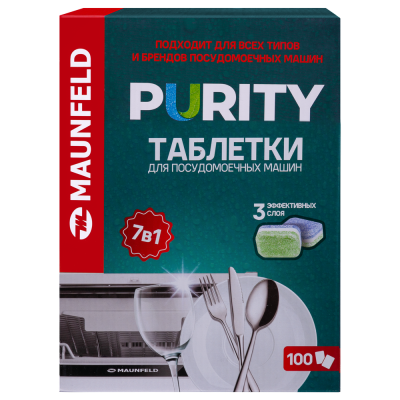 Детальное фото товара: Maunfeld таблетки для посудомоечных машин MDT100ST