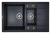 Ecoshtein RECHTECK 781.5, мойка, гранит, черный Детальное фото товара: Ecoshtein RECHTECK 781.5, мойка, гранит, черный