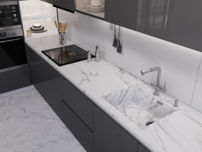 Детальное фото товара: Emar EMB-560(TOP) White Elegant, мойка, нержавеющая сталь, белый