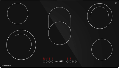 Детальное фото товара: Maunfeld AVCE9055SDOBK стеклокерамическая поверхность