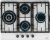DeLonghi GABRIELLA 6GW BB Детальное фото товара: DeLonghi GABRIELLA 6GW BB газовая поверхность