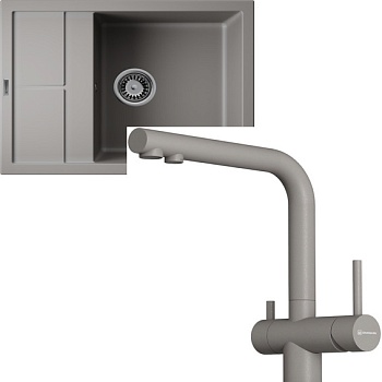 Фото товара: Omoikiri Sumi 65A-GR + Nagano-P-GR leningrad grey