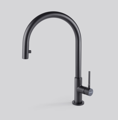 Фото товара: Falmec TREVI ROUND MATT BLACK, смеситель, черный матовый