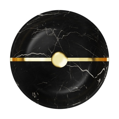 Детальное фото товара: Omoikiri Hitomi-BL Marble, раковина, керамика, черный 