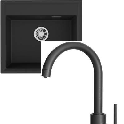 Omoikiri Daisen 57-BL + Shinagawa 2 Plus-BL черный