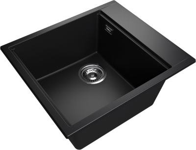 Детальное фото товара: Rivelato TESORO TR-455-L nero, мойка, гранит, черный