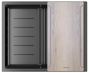 Фото товара: Paulmark NEXT-MULTI SINK 54 UNI, мойка, нержавеющая сталь, вороненая сталь