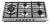 DeLonghi NSL 590D X RUS Детальное фото товара: DeLonghi NSL 590D X RUS газовая поверхность