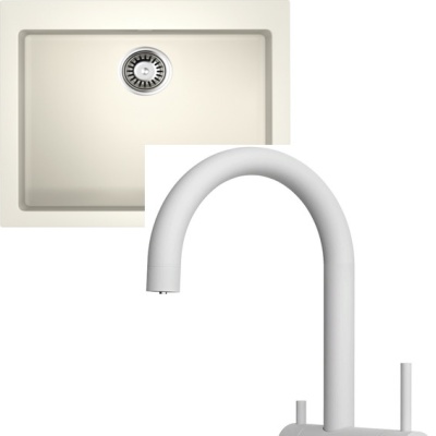 Детальное фото товара: Omoikiri Bosen 57-WH + Yamada-P-WH белый